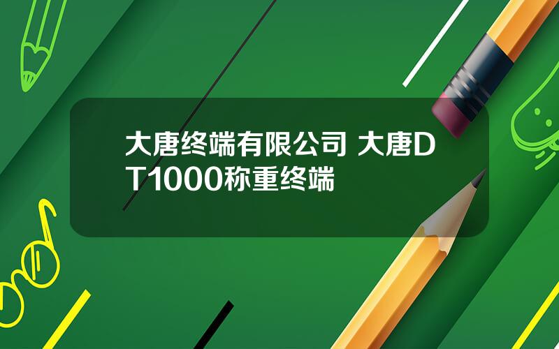 大唐终端有限公司 大唐DT1000称重终端